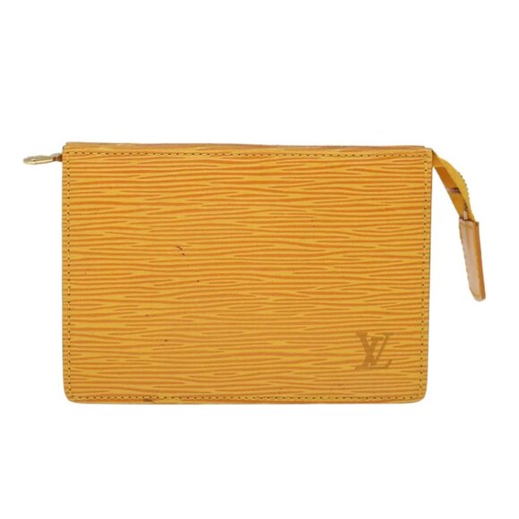 LOUIS VUITTON Epi Poche Toilette 15 Pouch Yellow LV Auth th4519 - Picture 1 of 16